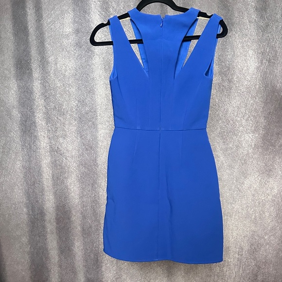 BCBGMaxAzria Royal Blue V-Neck Mini Dress - Picture 4 of 4